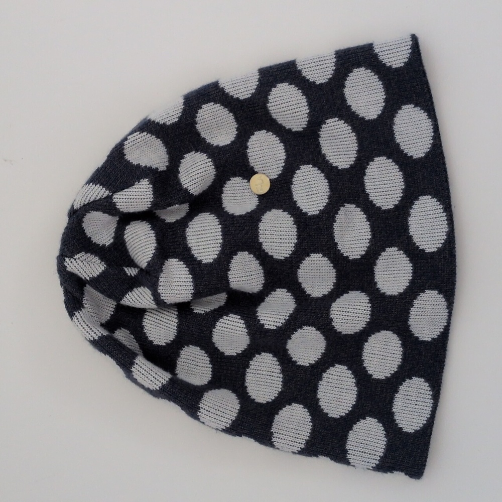 Bula Navy Blue & White Polka Dot Beanie